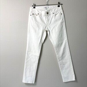 Vineyard Vines Mid Rise Straight Skinny Jeans Size 4 White Denim Stretch Preppy